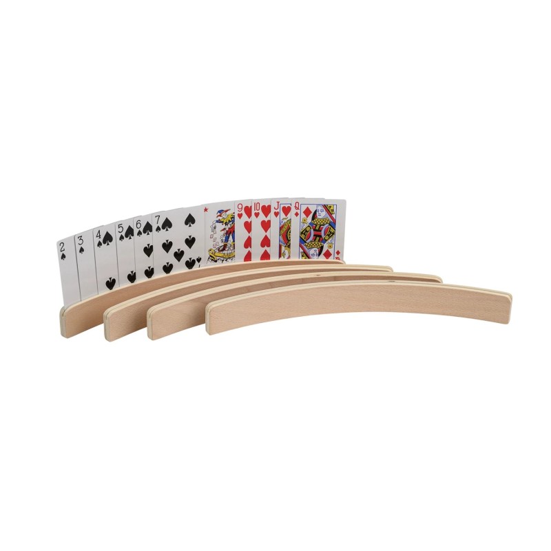 Spielkartenhalter aus Holz, 4er Set, 35cm