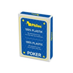 Pokerkarten, blau, Plastik