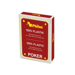 Carte da poker, rosse, plastica
