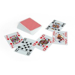 Carte da poker, rosse, plastica