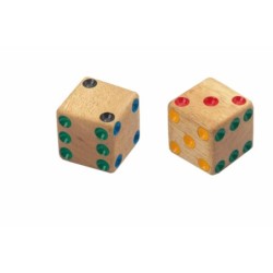 Dés de bois 40 mm,4 dés