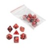 Dés - oblivion - rouge -7pièces