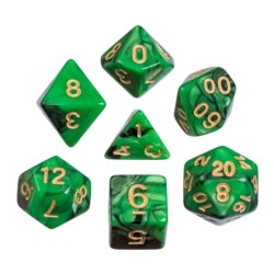 Dadi - oblivion - verde - 7 pezzi