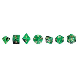 Dadi - oblivion - verde - 7 pezzi