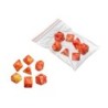 Dés - oblivion - orange -7pièces