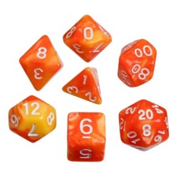 Dadi - oblivion - arancione - 7 pezzi