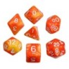 Dés - oblivion - orange -7pièces