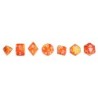 Dés - oblivion - orange -7pièces