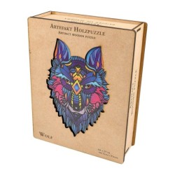 Artefact puzzle en bois 2 en 1 Loup 180 pcs