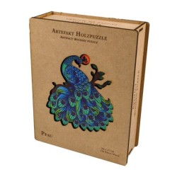 Artefakt Holzpuzzle 2 in 1 Pfau 132 Teile