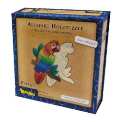 Artefact puzzle en bois 2 en 1 Perroquet 172 pcs