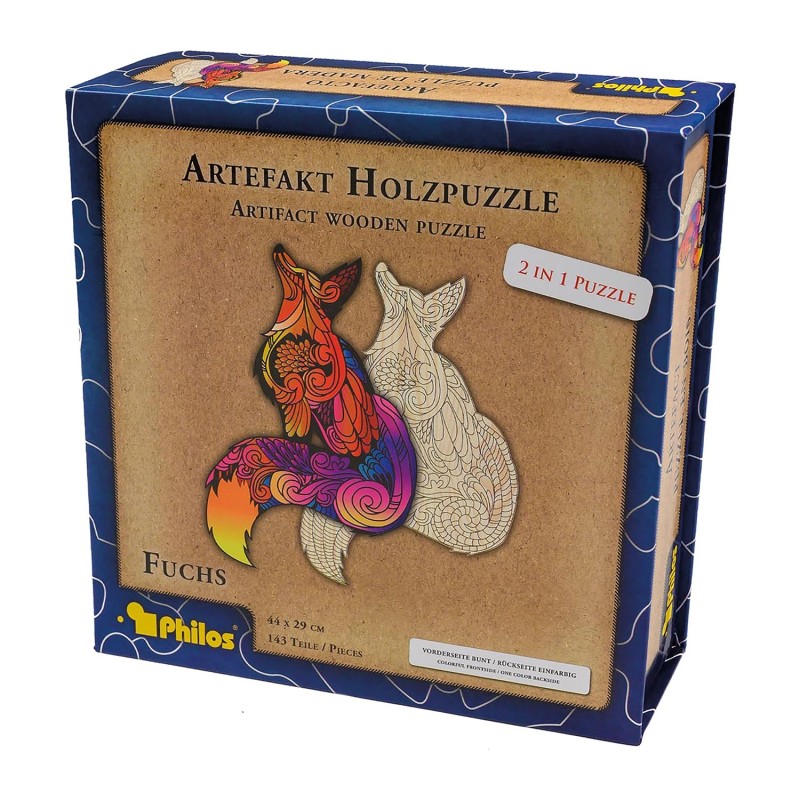 Puzzle in legno Artefact 2 in 1 Volpe 143 pezzi