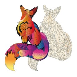 Puzzle in legno Artefact 2 in 1 Volpe 143 pezzi