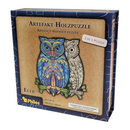 Puzzle in legno Artefact 2 in 1 Gufo 199 pezzi