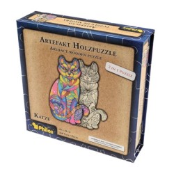 Artefact puzzle en bois 2 en 1 Chat 160 pcs