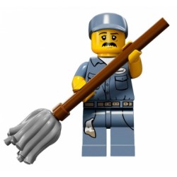 LEGO Minifigure Serie 15 71011 Addetto alle pulizie