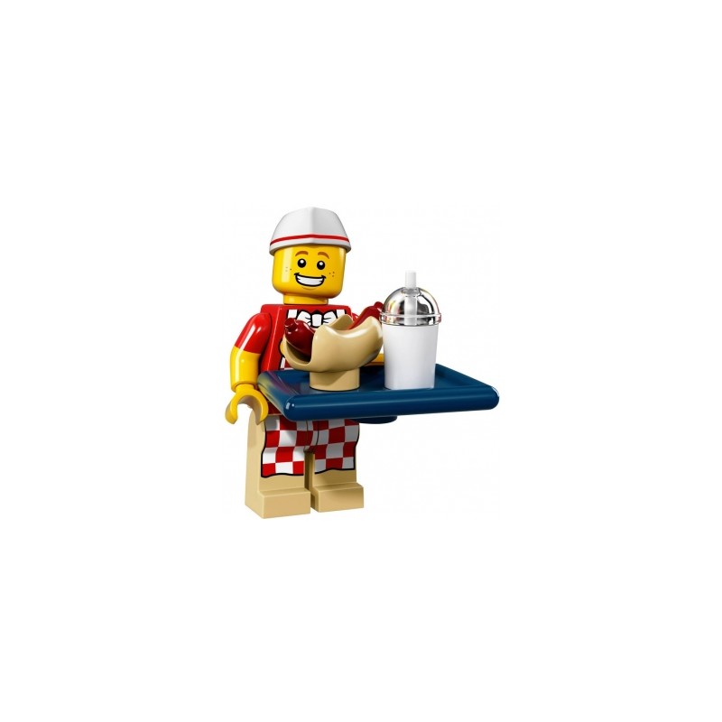 LEGO Minifigure Serie 17 71018 Venditore di hot dog