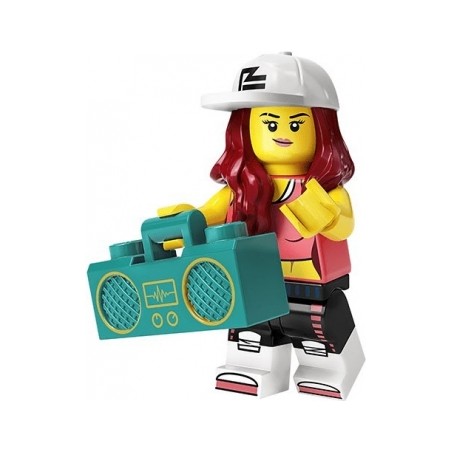 LEGO Minifiguren Serie 20 71027 Mädchen mit Ghettoblaster