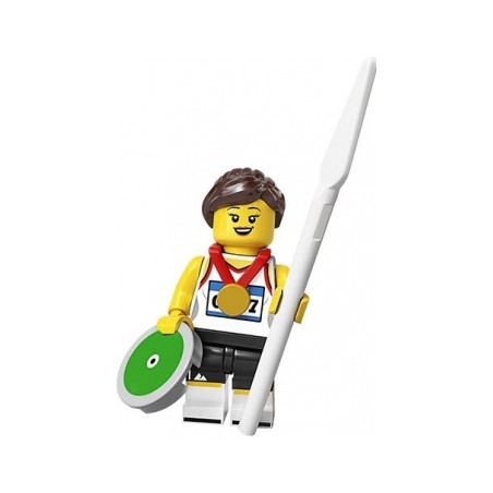 LEGO Minifiguren Serie 20 71027 Athletin mit Speer und Diskus
