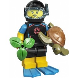 LEGO Minifiguren Serie 20 71027 Taucherin mit Schildkröte