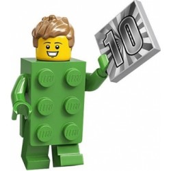 LEGO Minifigure Serie 20 71027 Tipo travestito da mattoncino LEGO verde