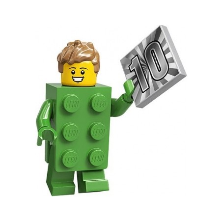 LEGO Minifigure Serie 20 71027 Tipo travestito da mattoncino LEGO verde