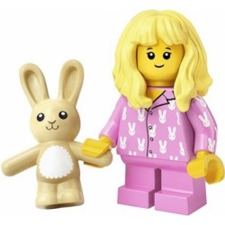 LEGO Minifigure Serie 20 71027 Bambina in pigiama con orsacchiotto