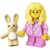 LEGO Minifigure Serie 20 71027 Bambina in pigiama con orsacchiotto