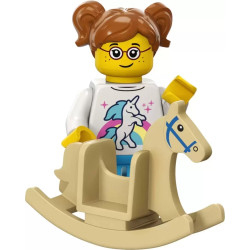 LEGO Minifigure Serie 24 71037 Bambina con cavallo a dondolo