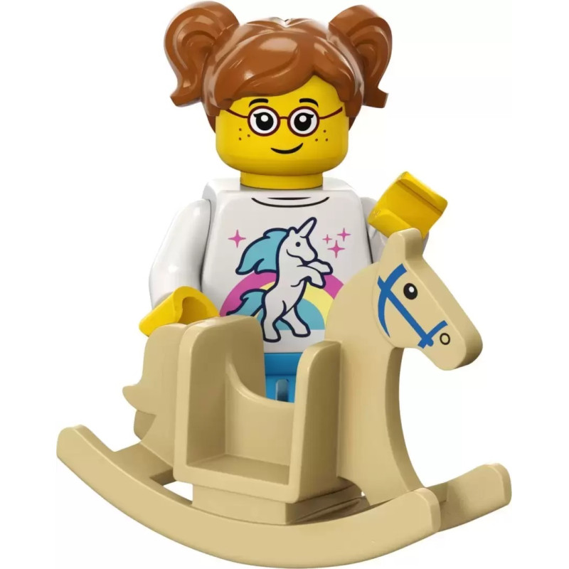 LEGO Minifigure Serie 24 71037 Bambina con cavallo a dondolo