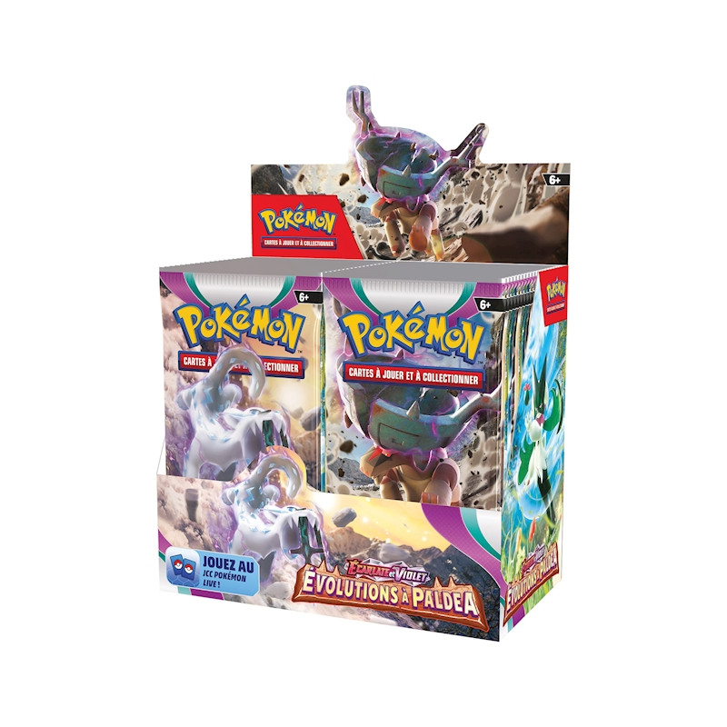 Pokémon Display mit 36 Boostern SV02 Entwicklungen in Paldea (französisch)