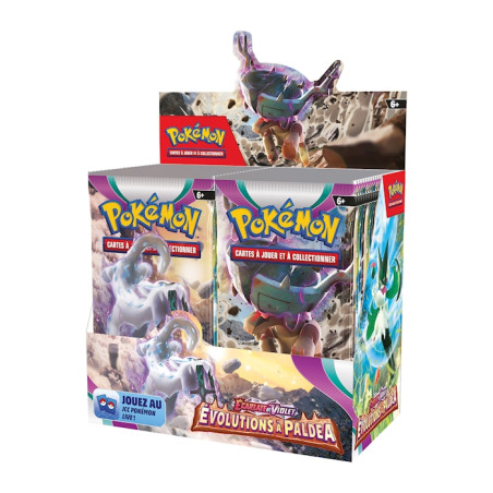 Pokémon Display mit 36 Boostern SV02 Entwicklungen in Paldea (französisch)