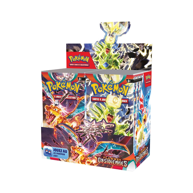 Pokémon Display mit 36 Boostern SV03 Obsidianflammen (französisch)